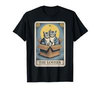 Carta del Tarot The Lovers Cats Cudding Funny Cat Camiseta