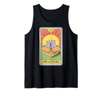 Carta del Tarot The Lovers Cats Cudding Funny Cat Camiseta sin Mangas