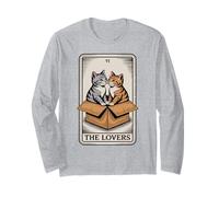 Carta del Tarot The Lovers Cats Cudding Funny Cat Manga Larga