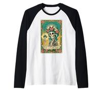 Carta del Tarot The Lucky One: Esqueleto de trébol del Día de San Patricio Camiseta Manga Raglan