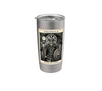 Carta del Tarot Vikingo Hijos de Odin, guerrero nórdico, Valhalla Odin Vaso térmico de acero inoxidable de doble pared