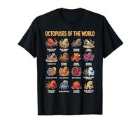 Carta Educativa Pulpos del Mundo Vida Marina Camiseta