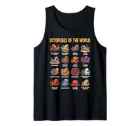 Carta Educativa Pulpos del Mundo Vida Marina Camiseta sin Mangas