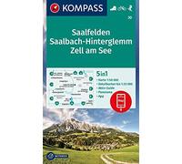 Carta escursionistica Kom 30. Saalfelden, Saalbach-Hinterglemm, Zell am See: Wandelkaart Schaal 1 : 50.000 (Kompass Wanderkarten)