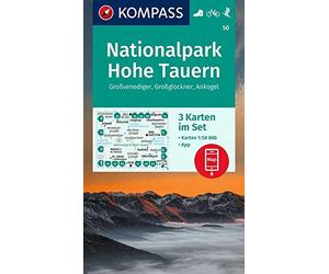 Carta escursionistica Kom 50. Nationalpark Hohe Tauern, Großvenediger, Großglockner, Ankogel: Set van 3 wandelkaarten Schaal 1 : 50.000 (Kompass Wanderkarten)