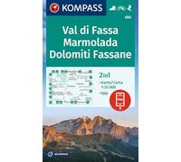 Carta escursionistica Kom 650. Val di Fassa. Marmolada, Dolomiti Fassane: Marked hiking trails, huts, cycling routes. 1:25000.