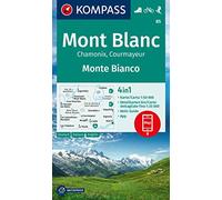 Carta escursionistica Kom 85. Mont Blanc / Monte Bianco: Wandelkaart Schaal 1 : 50.000 (Kompass Wanderkarten)
