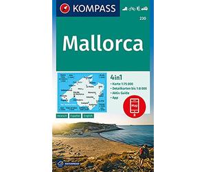 Carta escursionistica n. 230. Mallorca 1:75.000. Ediz. tedesca, spagnola e inglese: 4in1 Wanderkarte mit Aktiv Guide und Detailkarten inklusive Karte ... maps, including a map for offline use