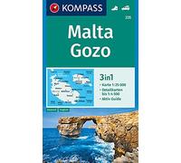 Carta escursionistica n. 235. Malta, Gozo 1:25.000. Ediz. tedesca e inglese: 3in1 Wanderkarte 1:25000 mit Aktiv Guide und Detailkarten. Autokarte.: Wandelkaart Schaal 1 : 25.000 (Kompass Wanderkarten)