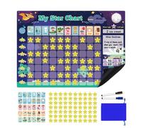 Carta magnética de Chore, Colorful Responsibility Board, 16,93 x 12,01 x 0,59 pulgadas Adorable Fun Daily Planner Boys and Girls, Reusable Reward Chart for Home Organization, Children
