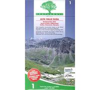 Carta n. 1. Alta valle Susa. Carta dei sentieri e stradale scala 1:25.000 (wandelkaart)