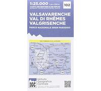 Carta n. 102 Valsavarenche, val di Rhemes, Valgrisenche. Carta dei sentieri e dei rifugi: Valsavarenche / Val di Rhêmes / Valgrisenche / Parco nazionale Grand Paradiso (Carta. Monti)