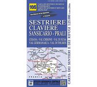 Carta n. 105 Sestriere, Claviere, Prali 1:25.000. Carta dei sentieri e dei rifugi. Serie monti (Carta. Monti)