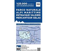 Carta n. 113 Parco naturale Alpi Marittime, Entracque, Valdieri, Mercantour, Gelas 1:25.000. Carta dei sentieri e dei rifugi (Carta. Monti)
