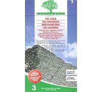 Carta n. 3. Val Susa, val Cenischia, Rocciamelone, val Chisone. Carta dei sentieri e stradale 1:25.000 (wandelkaart)