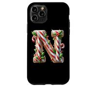 Carta N Joyful Holiday de bastón de Caramelo de Navidad Carcasa para iPhone 11 Pro