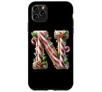 Carta N Joyful Holiday de bastón de Caramelo de Navidad Carcasa para iPhone 11 Pro MAX