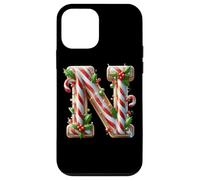 Carta N Joyful Holiday de bastón de Caramelo de Navidad Carcasa para iPhone 12 Mini