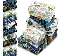 Carta regalo da confezione con stampa dinosauri, 12 fogli 4 modelli, dimensione 68 x 50 cm, carta decorativa ideale per compleanni maschietti e feste tematiche