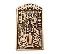 Carta Tai Sui 2026 - Papel Cartera Tai Sui 4,3 x 2,4 cm, Recuerdo De Bendición Del Talismán De Protección 'Año Del Caballo General Wen Zhe, Símbolo De Prosperidad De Metal, Ciond, Color bronce,
