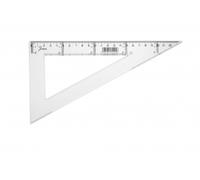 Cartabon transparente en plastico inyectado graduado y biselado 25 cm.
