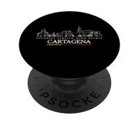 Cartagena Colombia Viajes Vintage Skyline PopSockets PopGrip Adhesivo