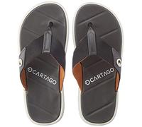 Cartago 11634, Chanclas Hombre, Negro Plateado, 45.5 EU