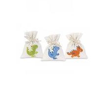 Cartai Bassanesi Formoso - Bolsa blanca con diseño de dinosaurio nacimiento, 11 x 14 cm de altura, juego de 12 unidades