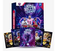 Cartas coleccionables de fútbol 2025-2026 | Colección de 50 cartas de juego | Busca 10 cartas ultra raras y 2 de edición dorada | Tarjetas de fútbol premium aleatorias | Paquete económico