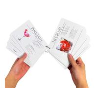 Cartas de cóctel,Guía de Coctelería y Accesorios para,Tarjetas en Papel para - para Bar en Casa, y Reuniones, Mujeres, Hombres y Principiantes