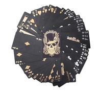 Cartas de de PVC - Juego de cartas de 3,42 x 2,24 pulgadas con diseño de calavera, baraja de juego premium | Paquete de cartas lavables e impermeables estilo casinos con , duradero juego de