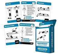 Cartas de ejercicio de peso corporal, cartas de juego de fitness con más de 50 entrenamientos de peso corporal, 2.5 x 3.5 pulgadas (tamaño estándar de carta)