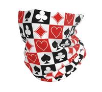 Cartas De Juego De Grid Pokers Cuello Pañuelo Protección UV Polainas De Cuello Protección Solar Bandana para Ciclismo Motocicleta Adulto 30X26Cm