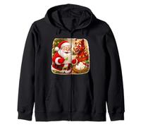 Cartas de Lectura de Santa y Caballo Sudadera con Capucha