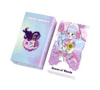 Cartas de oráculo del tarot, baraja de tarot de 78 cartas, tarot de viaje pastel, herramientas de adivinación del tarot, cartas de perspectiva del tarot, mazo de tarot del pasado futuro, cartas de