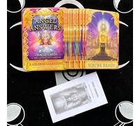 Cartas de oráculo del tarot con caja de hierro, 44 tarjetas, manual de instrucciones en inglés, 3.8 x 2.7 pulgadas (oráculo de la vida pasada)
