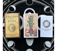 Cartas de oráculo del tarot con instrucciones en inglés, 2.8 x 4.7 pulgadas (trionfi Della Luna)