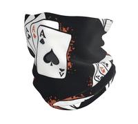 Cartas De Póker Antiguas De Cuatro Ases Calentador De Cuello Elástico Cuello Bufanda Multifuncional Bufanda Facial para Yoga Cámping Deportes 30X26Cm