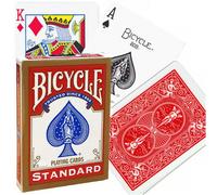 Bicicleta Rider Espalda Estándar Índice Oro Juego Cartas Póker Magia Trucos Rojo