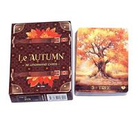Cartas de tarot - 36 piezas de mazo de adivinación de la otoñal, tarjetas de meditación estéticas temáticas de otoño, orientación espiritual y juego de aprendizaje, juego de de