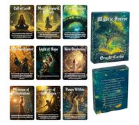 Cartas De Tarot - Baraja De Cartas De Oracle - 50 Piezas De Tarot En Inglés 50 Piezas Juego De Carta De La Torre del Oráculo del Bosque Misterioso - Un Juego De Mesa Interactivo En Inglés