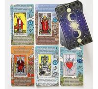 Cartas de Tarot - Cartas Tarot Principiantes Español - No Necesita Libro Guía - Baraja de Aprendizaje de Lectura Fácil y Rápida con Significados Escritos - Horoscopos, Planetas y Chakras (Español)