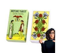 Cartas de tarot de adivinación, versión completa en inglés, mazo portátil de 78 cartas, lectura espiritual de tarot de 4.06 x 2.36 pulgadas para perspectivas futuras y pasadas, herramienta de