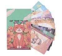 Cartas de tarot de baraja, mesa portátil para principiantes, 78 tarjetas con fuerte calidad, accesorio de cuidado espiritual con uso simple, dispositivo de cuidado de estilo de vida, regalo práctico