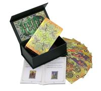 Cartas de tarot, juego de adivinación de oráculo, 78 piezas, baraja de tarot portátil con guía, juegos de mesa, diseño clásico de obras de arte, para adultos, noches familiares, reuniones de