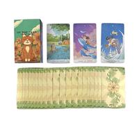 Cartas de tarot, juego para principiantes, mazo de espíritu de bolsillo, tema de 78 cartas del año mejora la adivinación con afirmaciones positivas, baraja de oráculo para lecturas de aventura y
