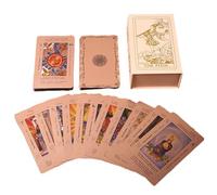 Cartas De Tarot Para Principiantes, Juguete De Adivinación Con Patrón De Personajes Retro, Con Guia Y Cartas De Adivinacion, Para Jóvenes Adultos Colección Reuniones Familiares Viajes Bares Citas