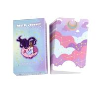 Cartas del tarot, cartas lindas, juego Oracle de 4.06 x 2.36 pulgadas, juego pastel con diseño místico, accesorio de adivinación con fiesta, accesorios para el hogar para adultos