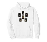 Cartas del Tarot Celestial Sol Luna Estrellas Místico Sudadera con Capucha