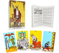 Cartas del Tarot en Español para Principiantes, Cartas Tarot Originales con Libro Guía Español, Baraja de Tarot sin Bordes